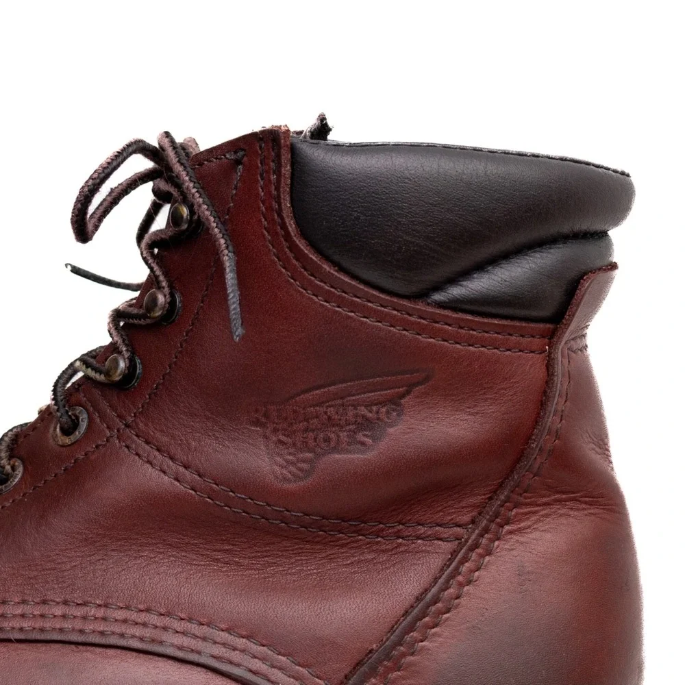 Red Wing Moc Toe Boots Burgundy 202 SUPERSOLE 6-INCH‎ SOFT TOE Men's US 10.5